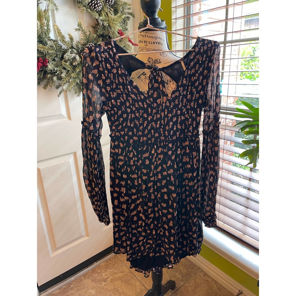 Free People's Marina Mini Dress, sx, black